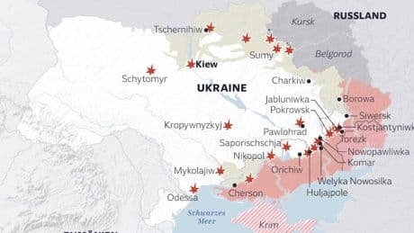 Krieg in der Ukraine: Wo die Front verläuft – März bis Mai 2025