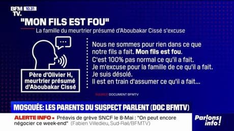 "Mon fils est fou": le père du suspect du meurtre d'Aboubakar Cissé dans une mosquée du Gard présente ses excuses