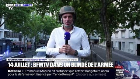 14-Juillet: au cœur d'un véhicule blindé de l'armée avant le défilé