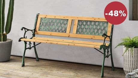 Gartenbank zum Schnäppchenpreis: Nur 36 Euro bei Juskys dank Doppel-Rabatt