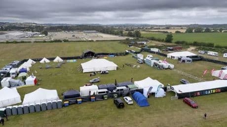 Hundreds of kinky swingers descend on sleepy village for annual 'Swingathon'