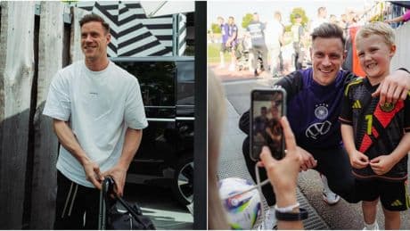 Baño de masas de Ter Stegen en su vuelta con Alemania