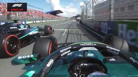 Sustazo de Fernando Alonso en Zandvoort: Russell casi le echa contra el muro y Mercedes acaba sancionado