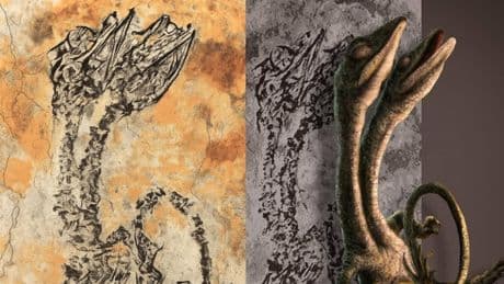 Científicos hallan un reptil de dos cabezas de la época de los dinosaurios: "Tiene dos cuellos que terminan en dos cráneos"