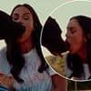 Vicky Pattison leaves fans 'horrified' as she lets a dog lick her mouth in 'stomach churning' clip
