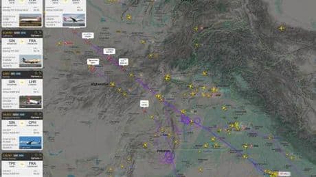 Voli costretti a sorvolare l'Afghanistan