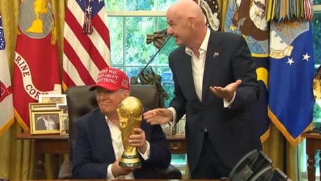 Trump asks FIFA President if he can keep the gold World Cup trophy