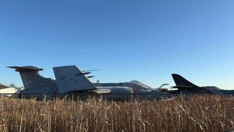 Look inside incredible UK plane graveyard where war-ready fighter jets are left to ROT including 1950s Hawker Hunter