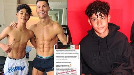 Cristiano Ronaldo's lookalike son, 14, is called up to play for Portugal - and could face England - on road to dad's dream of playing in the same team