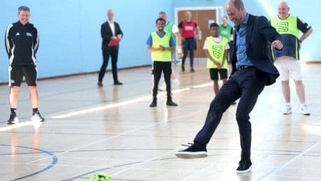 Prince William shows off his football skills as he launches ambitious new project