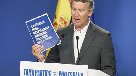 Feijóo propone un plan contra incendios con un "registro nacional de pirómanos"