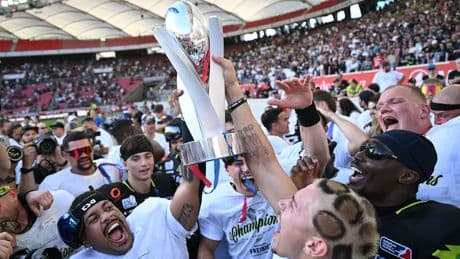 Im VfB-Stadion mit Fanta4 - Stuttgart holt Europas Football-Krone