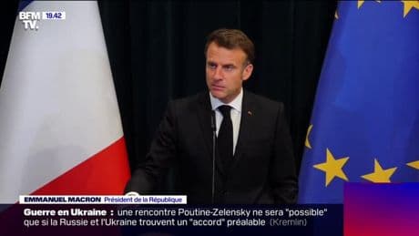 Ukraine: "Face au cynisme du président Poutine, je suis sûr que le président Trump va réagir", déclare Emmanuel Macron