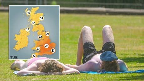 Heatwave map reveals where could be hottest today after record-breaking temperatures