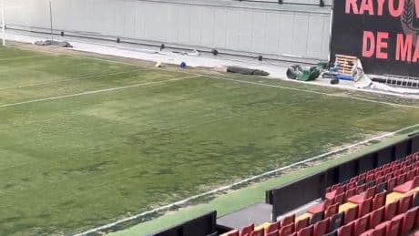 Alarma con el Estadio de Vallecas a días de la visita del Barça