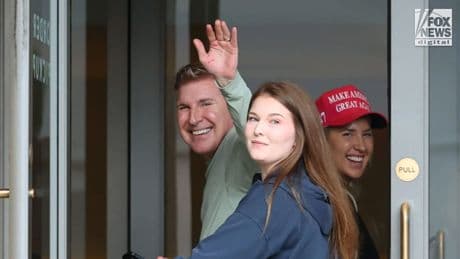 Todd Chrisley smiles in first public outing since Trump pardon