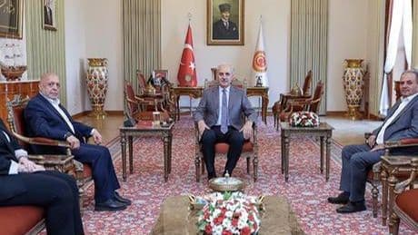 Meclis Başkanı Kurtulmuş, HAK-İŞ Genel Başkanı Arslan'ı kabul etti
