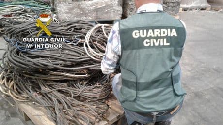 Desmanteladas dos redes criminales dedicadas al robo de cobre en varias comunidades