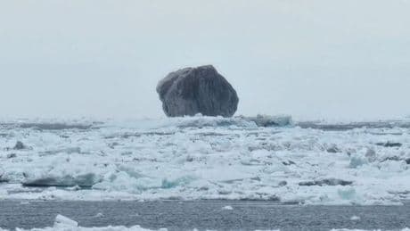 Fisherman left completely stunned after spotting rare 'diamond black iceberg'