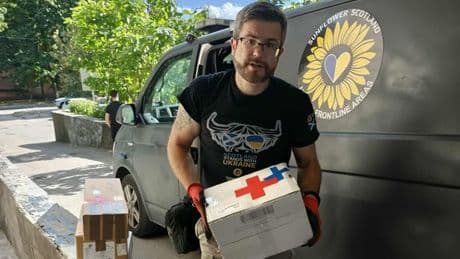 Scots charity's vehicles delivering aid to Ukraine 'targeted by Russian drones'