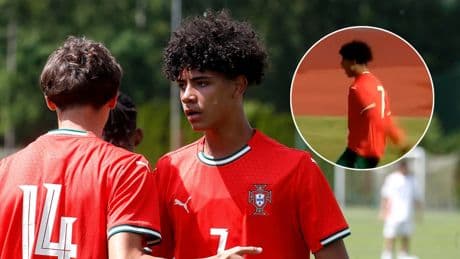 Cristiano Ronaldo Jr. le da el título a Portugal con dos goles... y lo celebra como su padre
