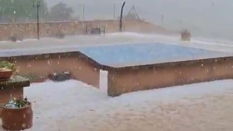 More dramatic storms smash Spain as hail warning issued with streets turned to RIVERS & Benidorm Brits left soaked