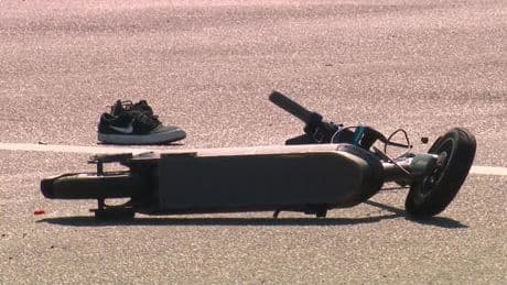 Man critically injured after e-scooter and vehicle collide in south Edmonton