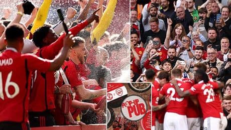 Revealed: Man United to open mega pop-up PUB at Old Trafford which can hold over a THOUSAND fans - and it will be open on time for the first game of the season against Arsenal!