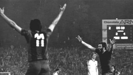 Los 4 goles en la espectacular final de la Recopa de Basilea 1979