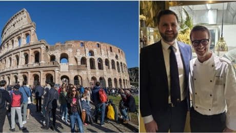 Vance, cena romantica a Roma con la moglie nel ristorante con vista sul Colosseo: menu e prezzi