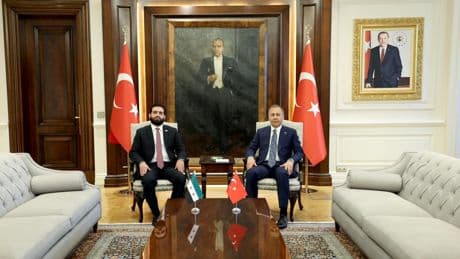 Bakan Yerlikaya, Suriyeli mevkidaşı Hattab ile görüştü
