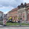 Absperrung am Potsdamer Filmmuseum: Kampfmittelsuche vor Absenkung des Grundwassers