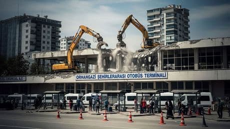 Güle güle otogar! Orhangazi'nin en eski terminali yıkılıyor