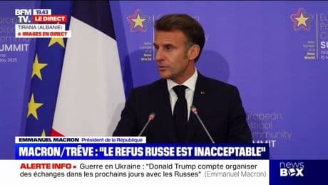 Fausses informations/Russie: "J'ai constaté qu'ils avaient parfois beaucoup d'alliés dans notre pays", déclare Emmanuel Macron