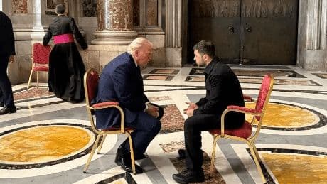 What Trump and Zelensky ‘said to each other at Pope funeral revealed’ as pressure mounts on Putin to make a deal