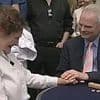 Antiques Roadshow guest clutches 'nervous' expert's hand in shock as she learns eye-watering value of 'distinguished' jewellery collection