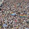 A Budapest, entre 180 000 et 200 000 participants à la marche des fiertés interdite par le gouvernement hongrois, un record selon les organisateurs