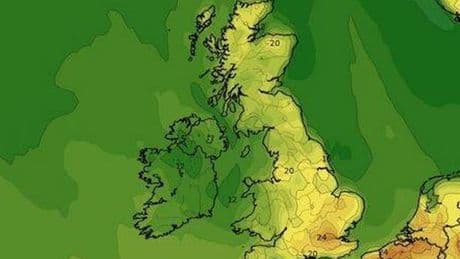 UK weather maps show exact date temperatures hit 25C - full list of cities over 20C