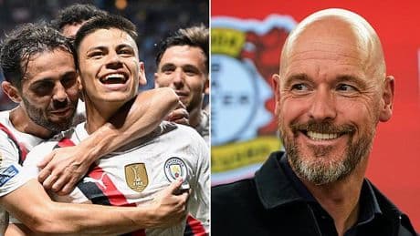 Man City teenager 'set to join Erik ten Hag's Bayer Leverkusen on loan' after making just three appearances in six months