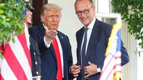 Der deutsche Kanzler im „Grill Room“ von Donald Trump
