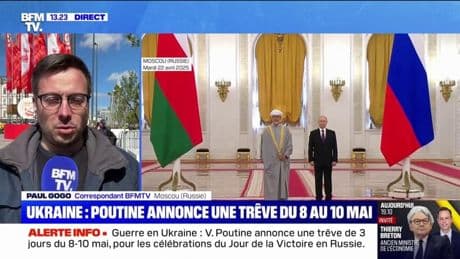 Guerre en Ukraine: Vladimir Poutine annonce une trêve de trois jours du 8 au 10 mai