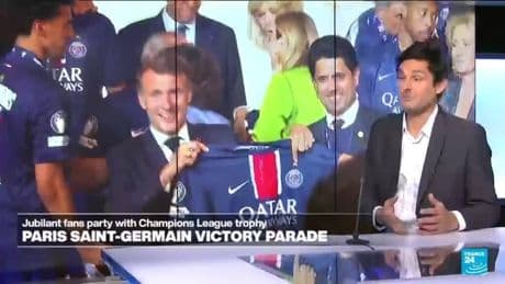 Jubilant PSG party into night with Champions League trophy in Paris