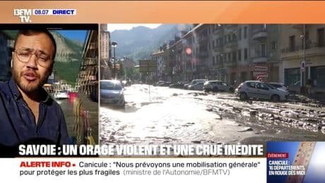 Inondations en Savoie: la boue recouvre la commune de Modane, les habitants constatent les dégâts