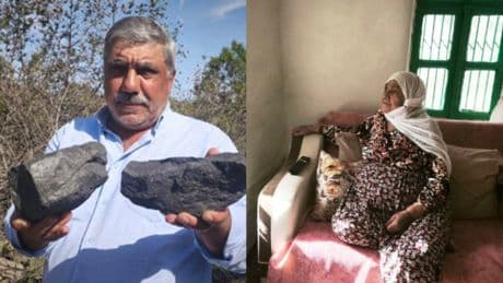 Tunceli'de yağmuru izliyordu, birden bahçesine düştü! Göktaşı olduğu sanılıyor: 85 yaşındaki annesi fark etti