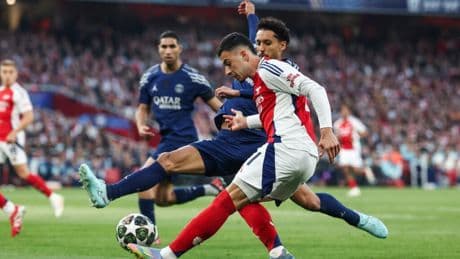 Dembele goal gives PSG narrow advantage over Arsenal in Champions League