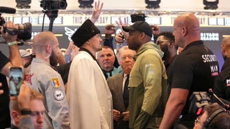Usyk vs Dubois 2 weigh-in live: Heavyweight rivals tip scales ahead of Wembley rematch