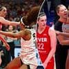 Tempers flare between Caitlin Clark and Angel Reese in WNBA opener as Chicago Sky star is held back from rival