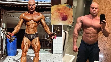Brazilian bodybuilder, 41, stabbed to death by his girlfriend as she's left fighting for her life in hospital