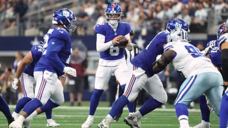 Giants unveil Jaxson Dart package as QB of the future makes NFL debut
