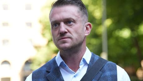 Man arrested on suspicion of GBH after video appeared to show Tommy Robinson walking near scene